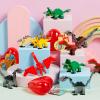 imageJOYIN 24 Packs Valentines Day Cards with Dinosaur Building Blocks Filled Hearts for Party Favor Classroom Exchange Prize Valentines Greeting Cards