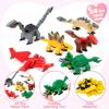 imageJOYIN 24 Packs Valentines Day Cards with Sea Animal Building Blocks for Gifts Party Favor Classroom Exchange Prize Valentines Greeting CardsDinosaur