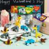 imageJOYIN 24 Packs Valentines Day Cards with Sea Animal Building Blocks for Gifts Party Favor Classroom Exchange Prize Valentines Greeting CardsZoo Series