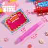 imageJOYIN 28 Packs Valentines Cards with Pop Tubes for Kids Pop Tubes with Gift Cards Set Stretchy Stress Relief Fidget Toys for Kids Classroom Valentines Day Party Favors Classroom Gifts