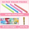 imageJOYIN 28 Packs Valentines Day Cards with Snake Twist Toys for Kids Snake Twist Puzzle Magic Stress Relief Fidget Toys with Cards for Valentine Classroom Exchange Prizes Party FavorSnake Twist