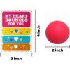 imageJOYIN 28 Packs Valentines Day Gift Cards with Stress Ball Set Stretchy Squishy Toy Balls Sensory Squeeze Toys Stress Relief Fidget Toys for Kids Classroom Exchange Prizes Valentine Party Favor