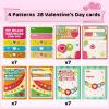 imageJOYIN 28 Packs Valentines Day Gift Cards with Stress Ball Set Stretchy Squishy Toy Balls Sensory Squeeze Toys Stress Relief Fidget Toys for Kids Classroom Exchange Prizes Valentine Party Favor