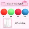 imageJOYIN 28 Packs Valentines Day Gift Cards with Stress Ball Set Stretchy Squishy Toy Balls Sensory Squeeze Toys Stress Relief Fidget Toys for Kids Classroom Exchange Prizes Valentine Party Favor