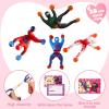 imageJOYIN 28 Packs Valentines Day Sticky Wall Climbing Men Ninja with Gifts Cards Set Stress Relief Toys for Kids Party Favor Classroom Exchange Prizes Valentine Greeting Cards