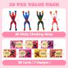 imageJOYIN 28 Packs Valentines Day Sticky Wall Climbing Men Ninja with Gifts Cards Set Stress Relief Toys for Kids Party Favor Classroom Exchange Prizes Valentine Greeting Cards