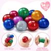 imageJOYIN 28 Packs Valentines Day Stretchy Balls with Cards Classroom Exchange Gift for Kids Valentines Party Favors Classroom Holiday Reward Prizes Stress Relief Stretch Balls