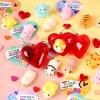 imageJOYIN 30 Packs Heart Gift Cards with Mix Critter Mochi Squishy Toys and Heart Shells Stress Relief Fidget Toys Squeeze for Kids Party Favors and Classroom Exchange