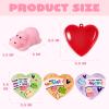 imageJOYIN 30 Packs Heart Gift Cards with Mix Critter Mochi Squishy Toys and Heart Shells Stress Relief Fidget Toys Squeeze for Kids Party Favors and Classroom Exchange