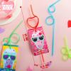 imageJOYIN 32 Pack Valentines Day Straws with Cards Colorful Crazy Reusable Drinking Straws for kids Classroom Exchange Prizes Party Favors Gifts