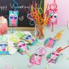imageJOYIN 32 Pack Valentines Day Straws with Cards Colorful Crazy Reusable Drinking Straws for kids Classroom Exchange Prizes Party Favors Gifts