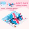 imageJOYIN 35 Valentines Day Foam Airplanes Greeting Cards for Kids Valentines Party Favor School Classroom Exchange Prizes Gift Supplies