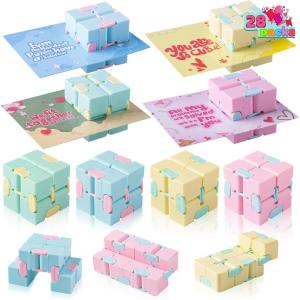 image28Pcs Infinity Cube with Kids Valentines Cards for Classroom Exchange