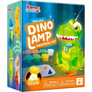 imageKlever Kits DIY Night Light Paint Your Own Cat Lamp Arts ampamp Crafts Kit School Activities Art Supplies Toys Painting Kits Birthday Gifts for Girls Boys Aged 6Dinosaur