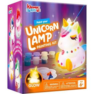 imageKlever Kits DIY Night Light Paint Your Own Cat Lamp Arts ampamp Crafts Kit School Activities Art Supplies Toys Painting Kits Birthday Gifts for Girls Boys Aged 6Unicorn