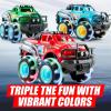image3Pack Monster Truck Toy  Toy Truck with Flashing LED Wheels  LightUp Cars for Toddlers  Christmas Birthday Gift for Boys Girls  FrictionPowered