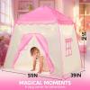 imageJOYIN Pink Princess Tent for Girls with LED Star LightsIndoor ampamp Outdoor Large Playhouse Kids Castle Play Tent for Children Indoor and Outdoor Games
