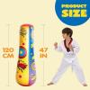 imageJOYIN Punching Bag for Kids 47 Inches Kids DoubleSided Inflatable Punching Bag with BounceBack Action1 Pcs