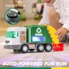 imageLED Garbage Truck Toy Set Includes Dumpster Toy Truck with Mode Switch ampamp Volume Control Trash Vehicle with Lights and Sounds Automatic Bump ampamp Go Car
