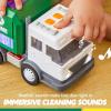 imageLED Garbage Truck Toy Set Includes Dumpster Toy Truck with Mode Switch ampamp Volume Control Trash Vehicle with Lights and Sounds Automatic Bump ampamp Go Car