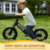 imageSYNCFUN 12 Toddler Balance Bike for 2 3 4 5 Year Old Kids Lightweight Bike with Adjustable Seat and Rubber Tires for Children Balancing Toy for 25 Girls and Boys Birthday Gift WhiteBlack
