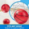 imageSYNCFUN 5quot Mini Basketball Set 6 PCS Small Ball with Pump for Mini Basketball Hoop Rubber Toy Ball for Pool Indoor and Outdoor Games Sports Toys for Toddlers and TeenagersRed