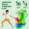 imageSYNCFUN Inflatable Punching Bag for Kids 47 Inches Toddler Blow up Punching Bag Toys TRex Dinosaur BouncingBack Bopper
