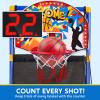 imageSYNCFUN LED Scoring Arcade Basketball Game Set with Electronic Scoreboard and Cheer Sounds 4 Balls and Hoop Toys for Ages 312 Years Old Indoor Outdoor Sport Play  Easy Set Up