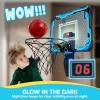imageSYNCFUN Mini Basketball Hoop Over The Door LED Indoor Basketball Hoop for Kids with Scoreboard ampamp 4 Balls Basket Ball Game Toys Gifts for Boys Ages 3 and UPRedBlue