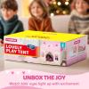 imageSYNCFUN Play Tent for KidsIndoor ampamp Outdoor Tent with BlanketLED Lights ampamp Flags for ToddlerSpacious 513552 InchPlayhouse for KidsIdeal Private Space for Reading ampamp Play for Boys ampamp Girls Age 37Pink