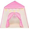 imageJOYIN Pink Princess Tent for Girls with LED Star LightsIndoor ampamp Outdoor Large Playhouse Kids Castle Play Tent for Children Indoor and Outdoor Games