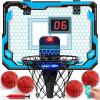 imageSYNCFUN Mini Basketball Hoop Over The Door LED Indoor Basketball Hoop for Kids with Scoreboard ampamp 4 Balls Basket Ball Game Toys Gifts for Boys Ages 3 and UPRedBlue