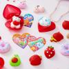 imageJOYIN 28 Pack Mochi Squishy Toy Filled Hearts and Cards for Kids Valentine Classroom Exchange Party Favors Kawaii Stress Relief Toys for Valentine Gift Exchange Game Prizes and Carnivals GiftClassic Valentine Mochi
