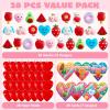 imageJOYIN 28 Pack Mochi Squishy Toy Filled Hearts and Cards for Kids Valentine Classroom Exchange Party Favors Kawaii Stress Relief Toys for Valentine Gift Exchange Game Prizes and Carnivals GiftClassic Valentine Mochi