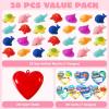 imageJOYIN 28 Pack Mochi Squishy Toy Filled Hearts and Cards for Kids Valentine Classroom Exchange Party Favors Kawaii Stress Relief Toys for Valentine Gift Exchange Game Prizes and Carnivals GiftOcean Animal