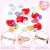 imageJOYIN 28 Packs Heart Gift Cards with Mochi Squishy Toys and Heart Shells Stress Relief Fidget Cute Miniature Novelty Toys for Kids Party Favors and School ExchangeCute Animals Mochi
