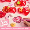 imageJOYIN 28 Packs Heart Gift Cards with Mochi Squishy Toys and Heart Shells Stress Relief Fidget Cute Miniature Novelty Toys for Kids Party Favors and School ExchangeKawaii Valentine Mochi