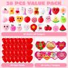 imageJOYIN 28 Packs Heart Gift Cards with Mochi Squishy Toys and Heart Shells Stress Relief Fidget Cute Miniature Novelty Toys for Kids Party Favors and School ExchangeKawaii Valentine Mochi