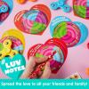 imageJOYIN 28 Packs Valentines Cards with Fidget Spinner Stress Relief Hand Finger Spinner Fidget Toy for Valentines Day Kids School Classroom Prizes Gift ExchangeParty Favor Exchange Gift RewardsHeart
