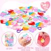 imageJOYIN 30 Packs 6 Design Gift Cards with Pop Bubble Keychains Mini Colored Pop Multi Shape Stress Relief Fidget Toys for Kids Party Favors and Classroom Gift ExchangeClassic Valentine Pop Bubble