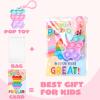imageJOYIN 30 Packs 6 Design Gift Cards with Pop Bubble Keychains Mini Colored Pop Multi Shape Stress Relief Fidget Toys for Kids Party Favors and Classroom Gift ExchangeClassic Valentine Pop Bubble