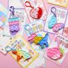 imageJOYIN 30 Packs 6 Design Gift Cards with Pop Bubble Keychains Mini Colored Pop Multi Shape Stress Relief Fidget Toys for Kids Party Favors and Classroom Gift ExchangeCute Valentine Pop Bubble