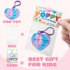 imageJOYIN 30 Packs Gift Cards with Heart Pop Bubble Keychain Mini Pop Squeeze Toys Stress Relief Fidget Toys for Kids Party Favors Classroom Exchange and Game Prizes