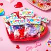imageJOYIN 30 Packs Gift Cards with Heart Pop Bubble Keychain Mini Pop Squeeze Toys Stress Relief Fidget Toys for Kids Party Favors Classroom Exchange and Game Prizes