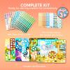 imageKlever Kits Dot Art Kit for Kids No Mess Sticker for Toddler 37 Craft Kits DIY Creative Activity Travel Toy Birthday Gifts for Boys Girls DinosaurAnimals