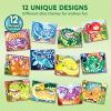 imageKlever Kits Dot Art Kit for Kids No Mess Sticker for Toddler 37 Craft Kits DIY Creative Activity Travel Toy Birthday Gifts for Boys Girls DinosaurDinosaur