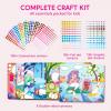imageKlever Kits Dot Art Kit for Kids No Mess Sticker for Toddler 37 Craft Kits DIY Creative Activity Travel Toy Birthday Gifts for Boys Girls DinosaurPrincess