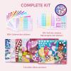 imageKlever Kits Dot Art Kit for Kids No Mess Sticker for Toddler 37 Craft Kits DIY Creative Activity Travel Toy Birthday Gifts for Boys Girls DinosaurUnicorn and Princess