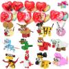imageJOYIN 26 Packs Valentines Day Cards with Building Blocks Prefilled Hearts with Cards Filled with Animal Building Blocks for Valentine Party Favor Classroom Prize Supply