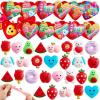 imageJOYIN 28 Pack Mochi Squishy Toy Filled Hearts and Cards for Kids Valentine Classroom Exchange Party Favors Kawaii Stress Relief Toys for Valentine Gift Exchange Game Prizes and Carnivals GiftClassic Valentine Mochi